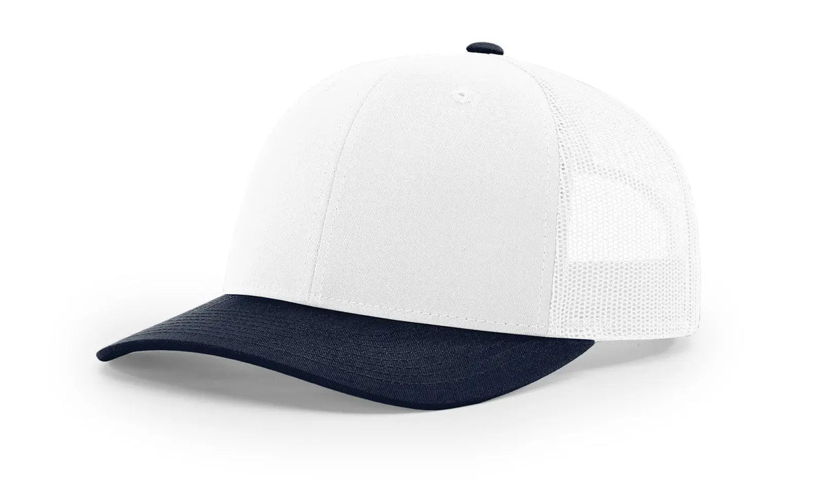 Richardson 112 Trucker Cap - White Navy - Md-lg