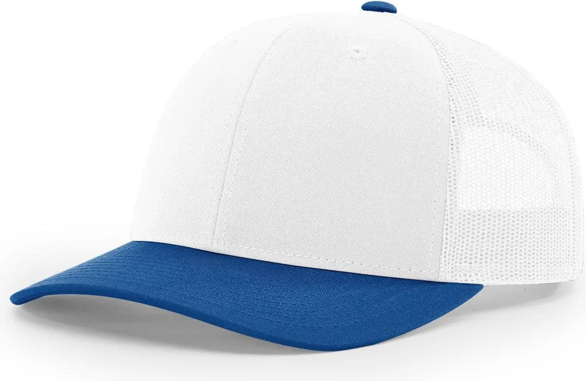 Richardson 112 Trucker Cap - White Royal - Md-lg