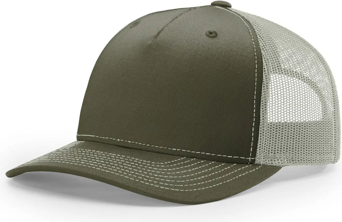 Richardson 112fp Five Panel Trucker Cap - Beetle Quarry