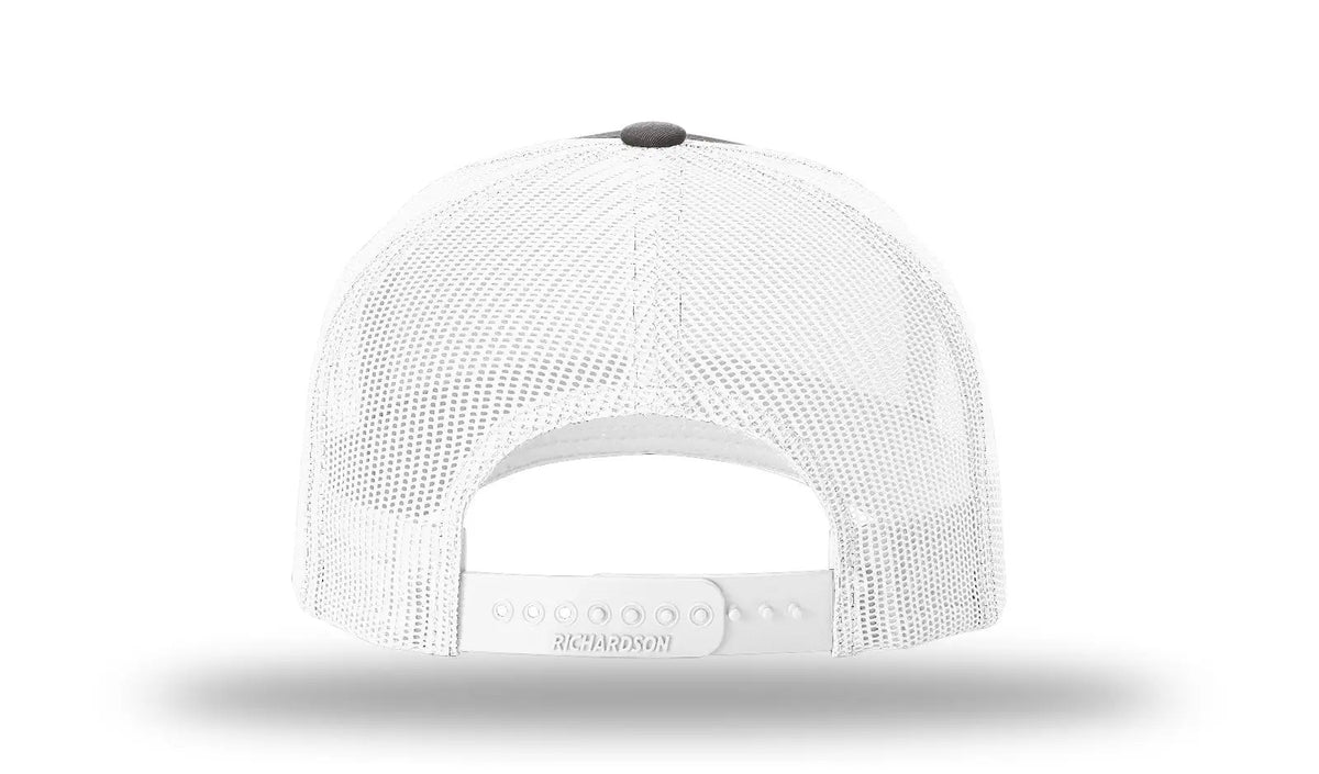 Richardson 112fp Five Panel Trucker Cap - Charcoal White