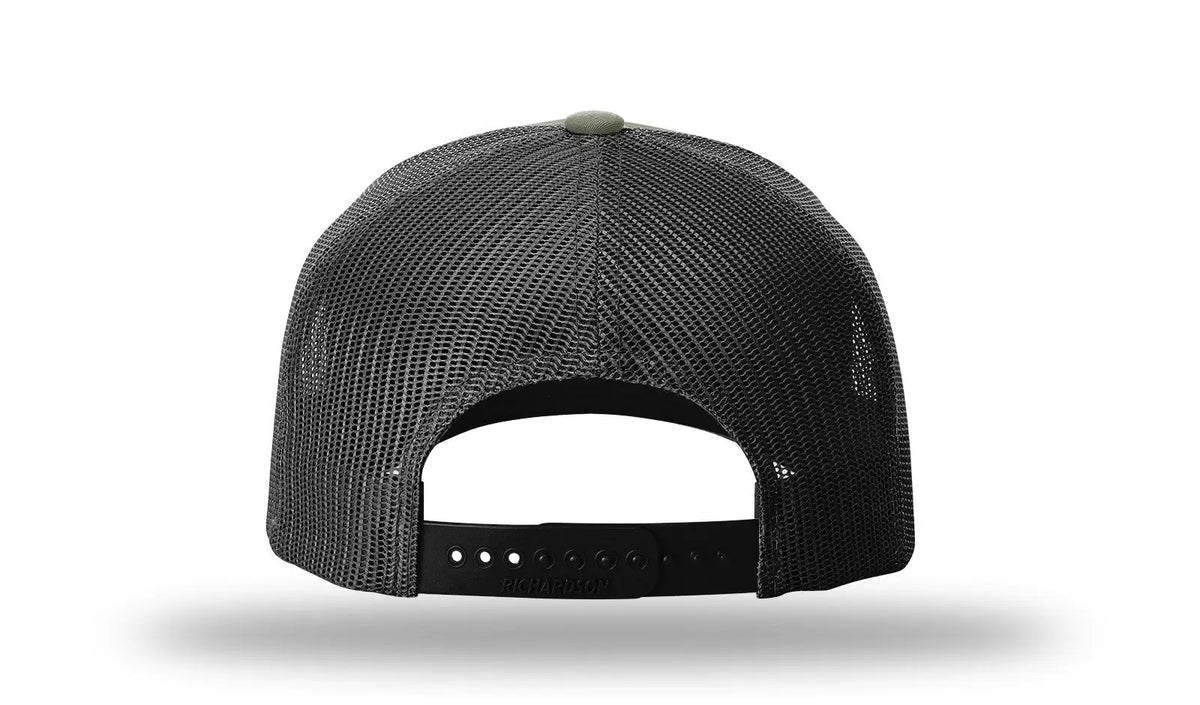 Richardson 112fp Five Panel Trucker Cap - Loden Black