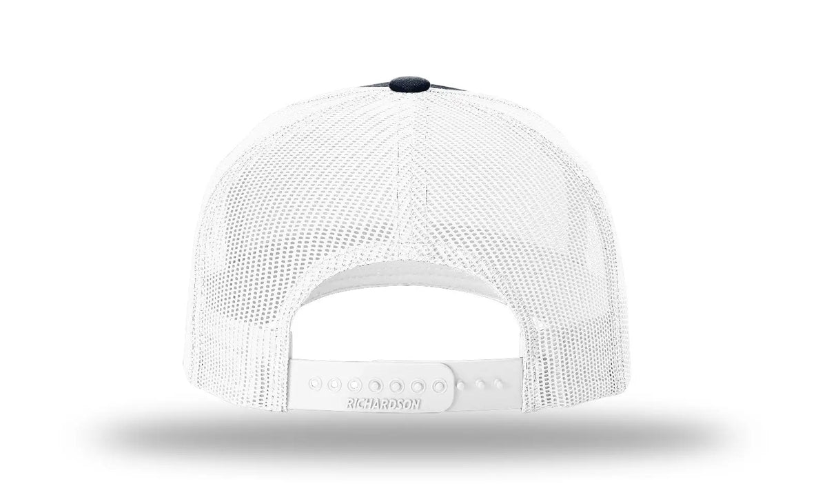 Richardson 112fp Five Panel Trucker Cap - Navy White - Osfm