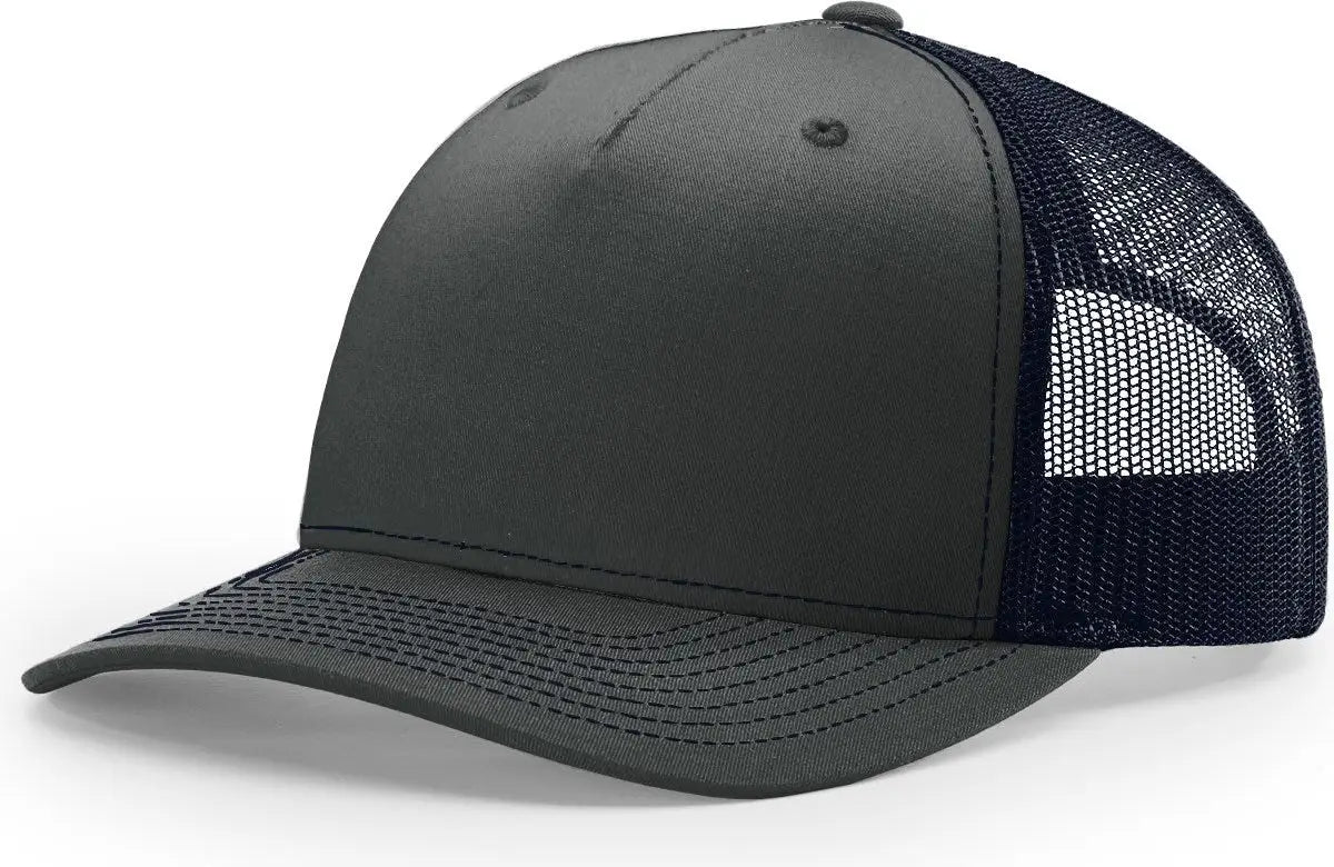 Richardson 112fp Five Panel Trucker Cap - Ombre Blue Navy