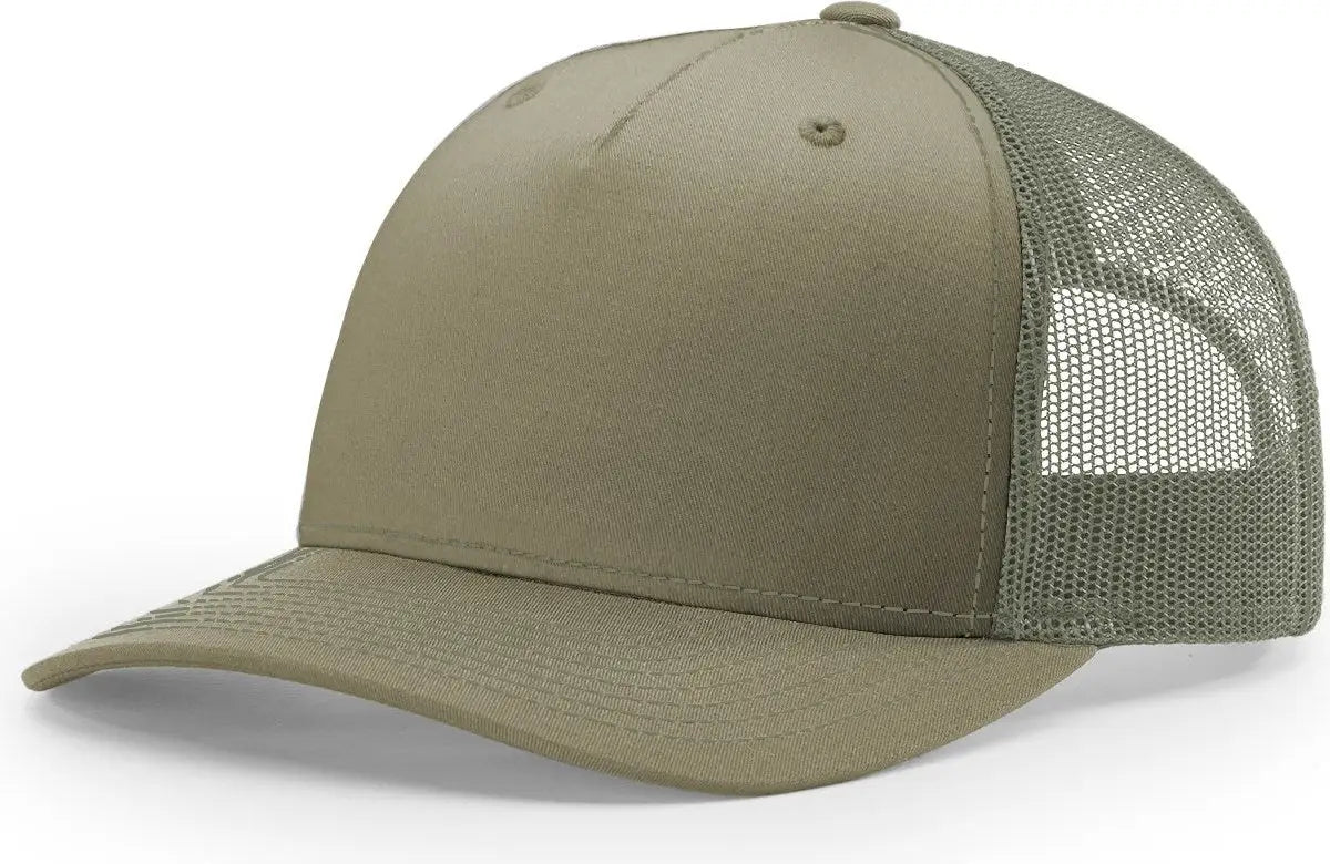 Richardson 112fp Five Panel Trucker Cap - Pale Khaki Loden - Osfm