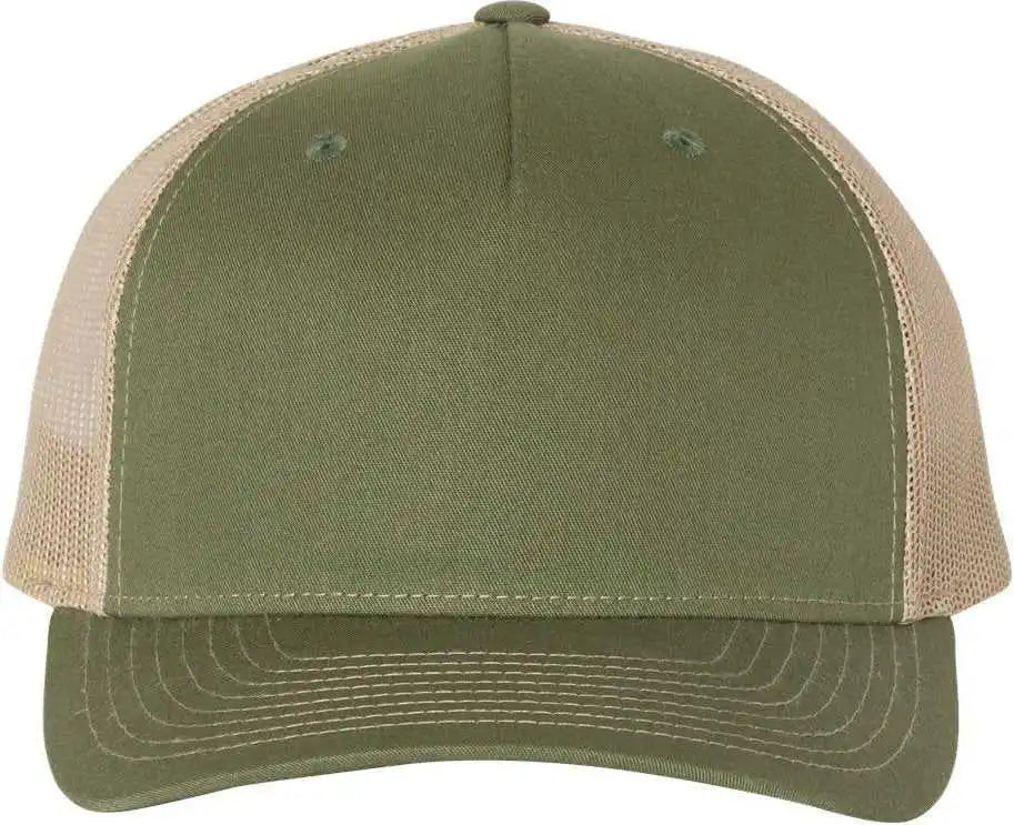 Richardson 112fp Trucker Caps Army Olive Green Tan / Osfm