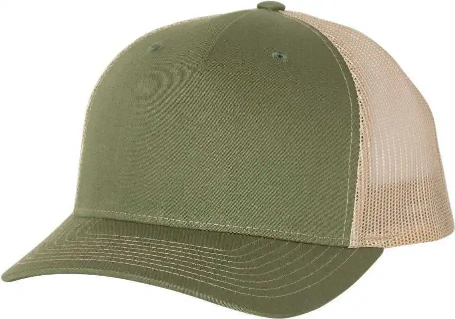 Richardson 112fp Trucker Caps Army Olive Green Tan / Osfm