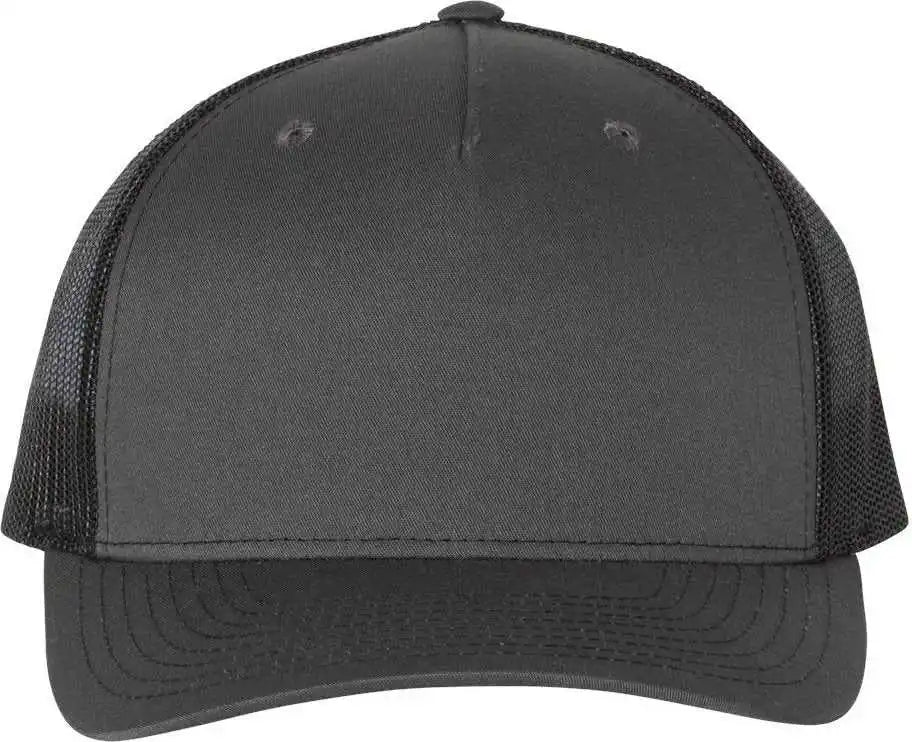 Richardson 112fp Trucker Caps Charcoal Black Dark Gray / Osfm