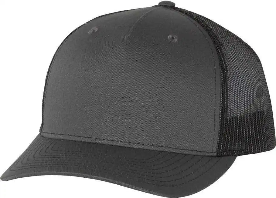 Richardson 112fp Trucker Caps Charcoal Black Dark Gray / Osfm