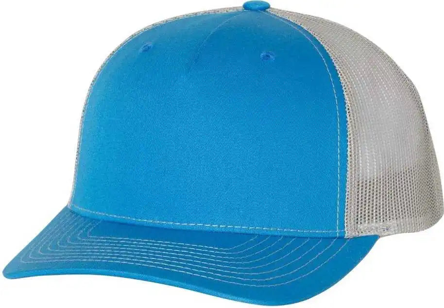 Richardson 112fp Trucker Caps Cobalt Blue Gray / Osfm