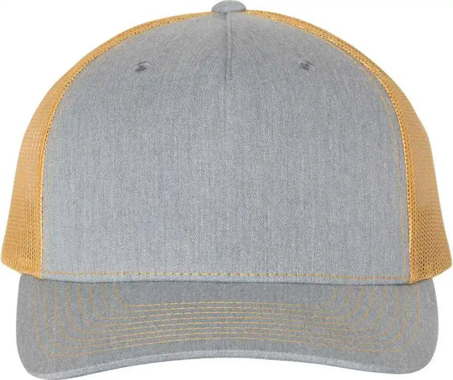 Richardson 112fp Trucker Caps Heather Gray Amber Gold / Osfm