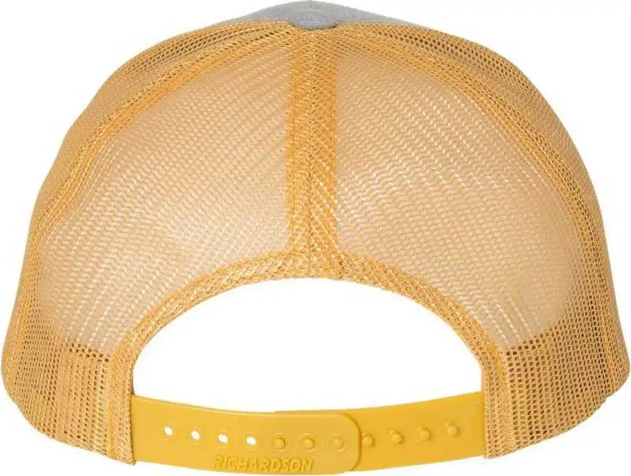 Richardson 112fp Trucker Caps Heather Gray Amber Gold / Osfm