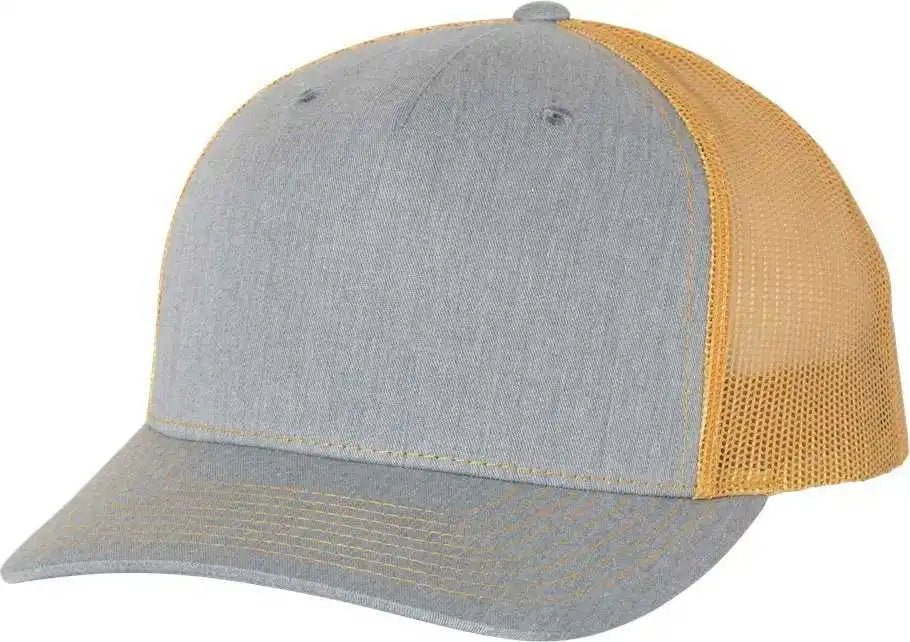 Richardson 112fp Trucker Caps Heather Gray Amber Gold / Osfm