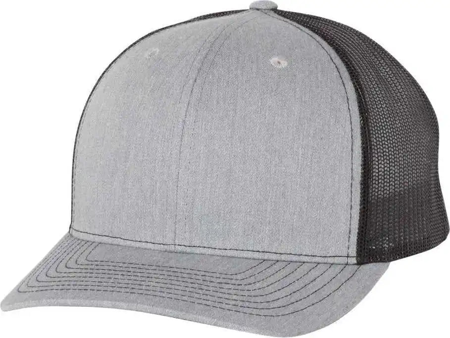 Richardson 112fp Trucker Caps Heather Gray Black / Osfm
