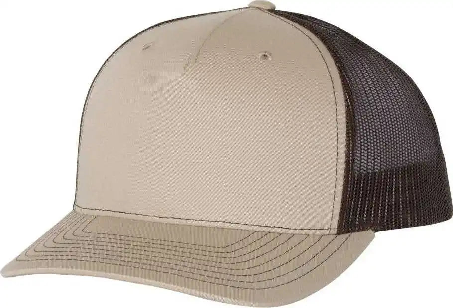 Richardson 112fp Trucker Caps Khaki Coffee / Osfm