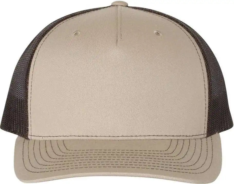 Richardson 112fp Trucker Caps Khaki Coffee / Osfm