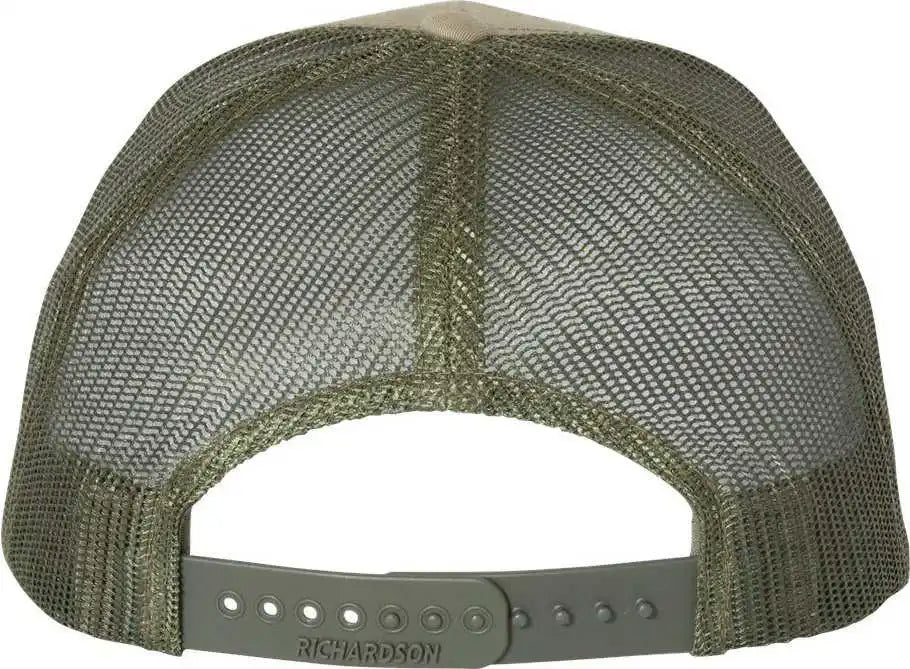 Richardson 112fp Trucker Caps Pale Khaki Loden Green Dark Gray / Osfm
