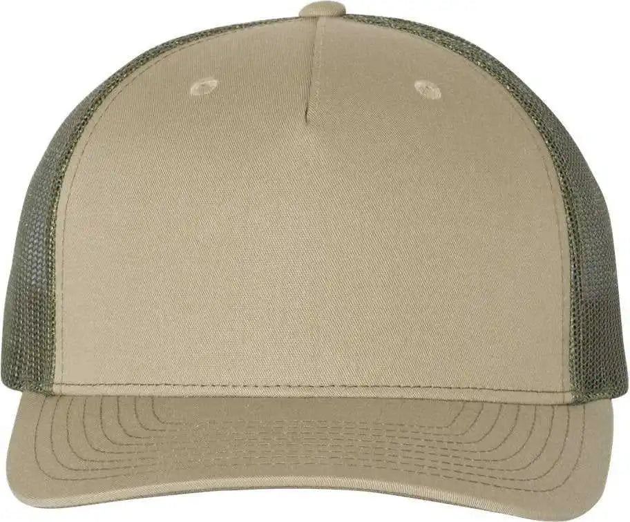 Richardson 112fp Trucker Caps Pale Khaki Loden Green Dark Gray / Osfm