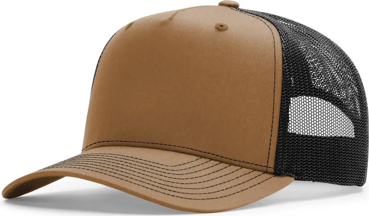 Richardson 112fpc Five Panel Champ Trucker Cap - Caramel Black - Osfm