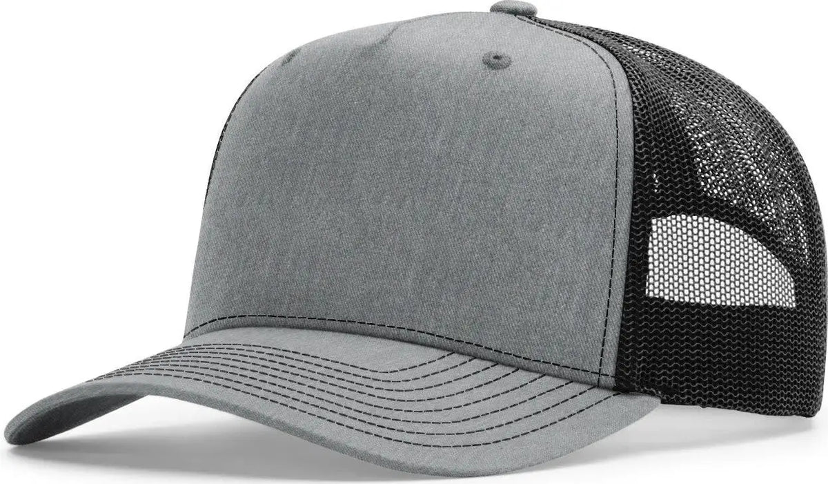 Richardson 112fpc Five Panel Champ Trucker Cap - Heather Gray Black - Osfm