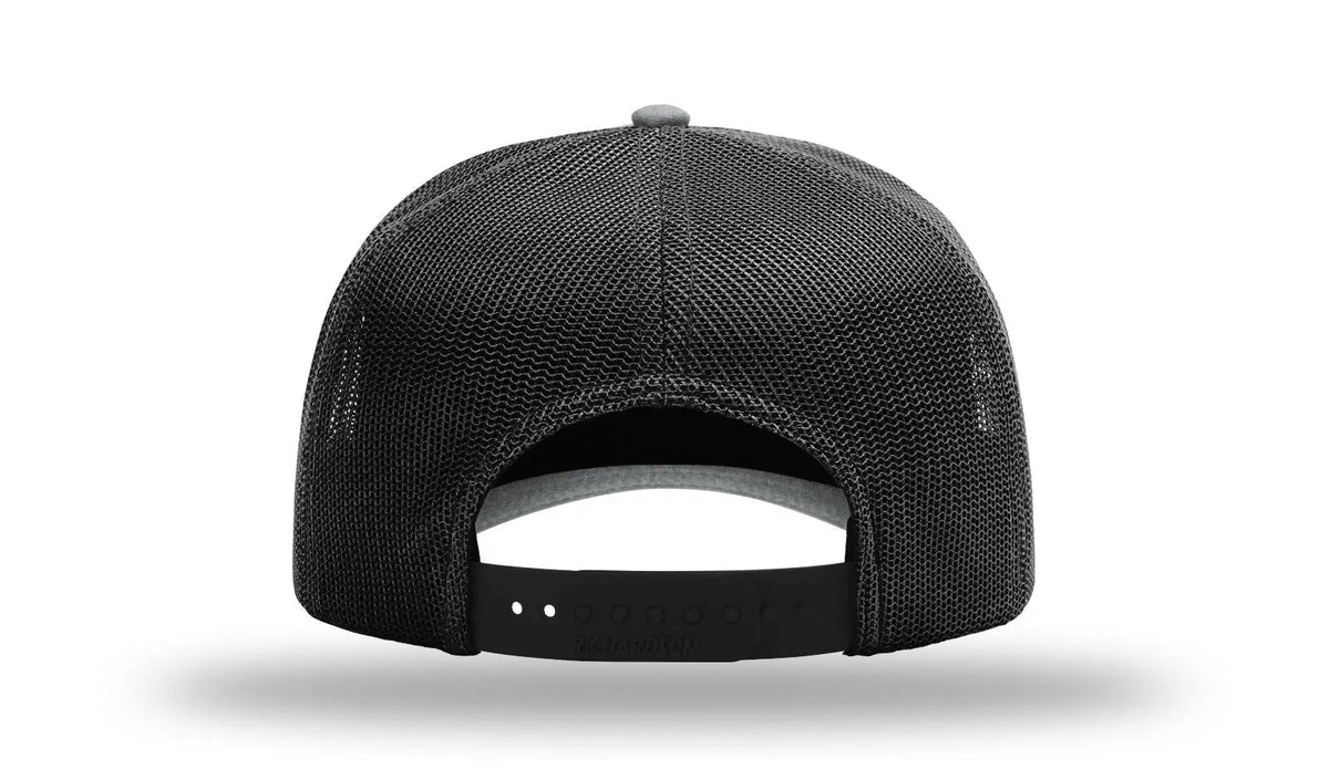 Richardson 112fpc Five Panel Champ Trucker Cap - Heather Gray Black - Osfm
