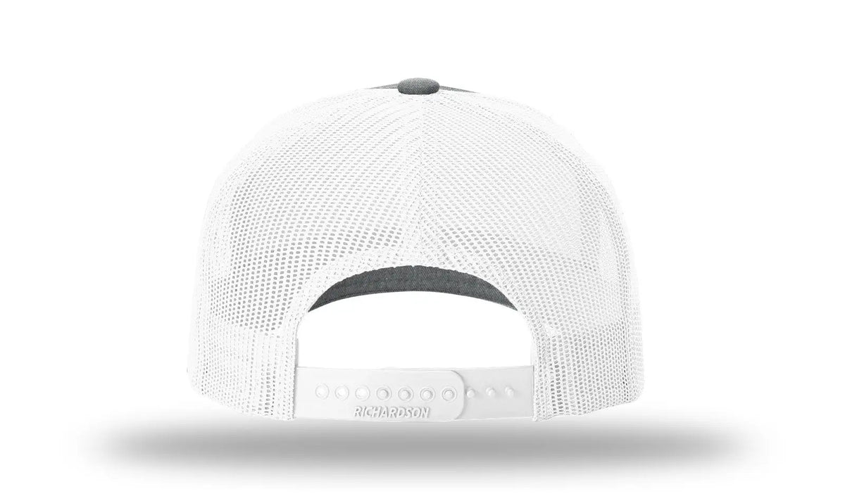 Richardson 112fpr 5 Panel Rope Trucker Caps - Heather Grey White