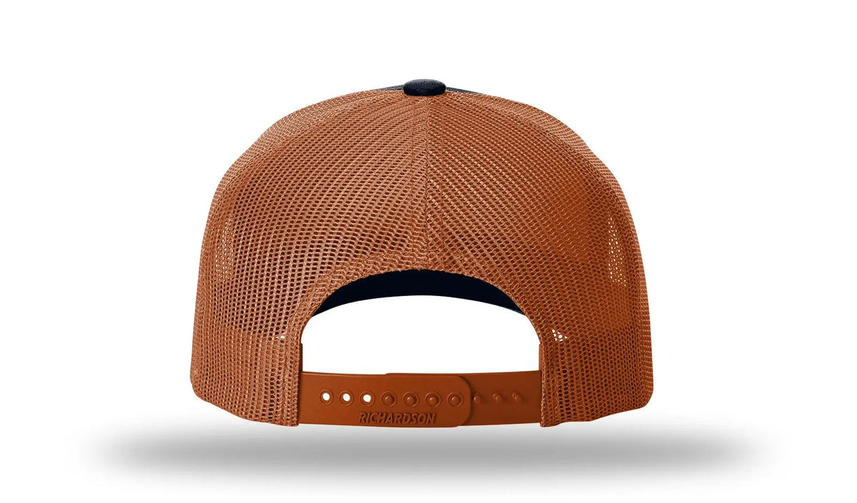 Richardson 112fpr 5 Panel Rope Trucker Caps - Navy Dark Orange - Osfm