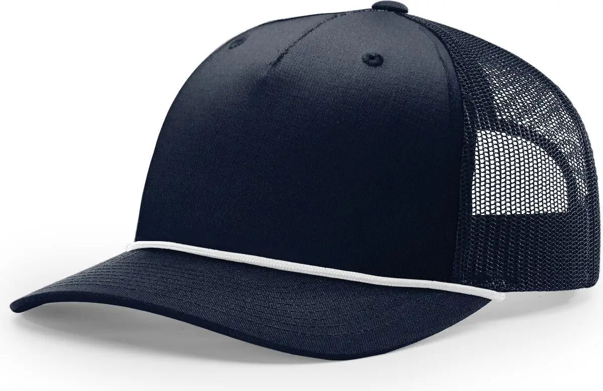 Richardson 112fpr 5 Panel Rope Trucker Caps - Navy White - Osfm