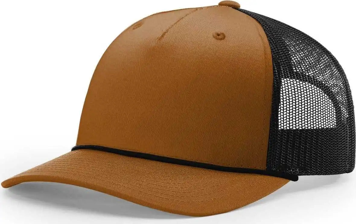 Richardson 112fpr Rope Trucker Caps Caramel Black / Osfm