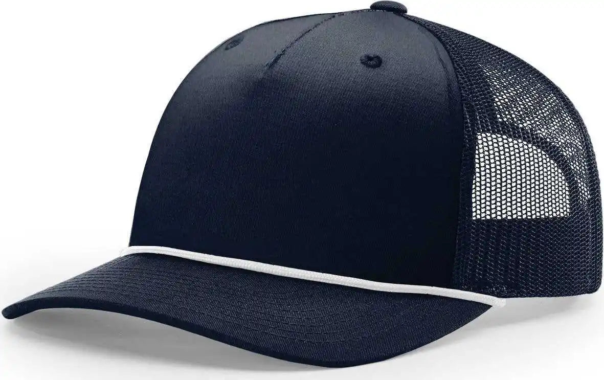 Richardson 112fpr Rope Trucker Caps - Navy White - Osfm