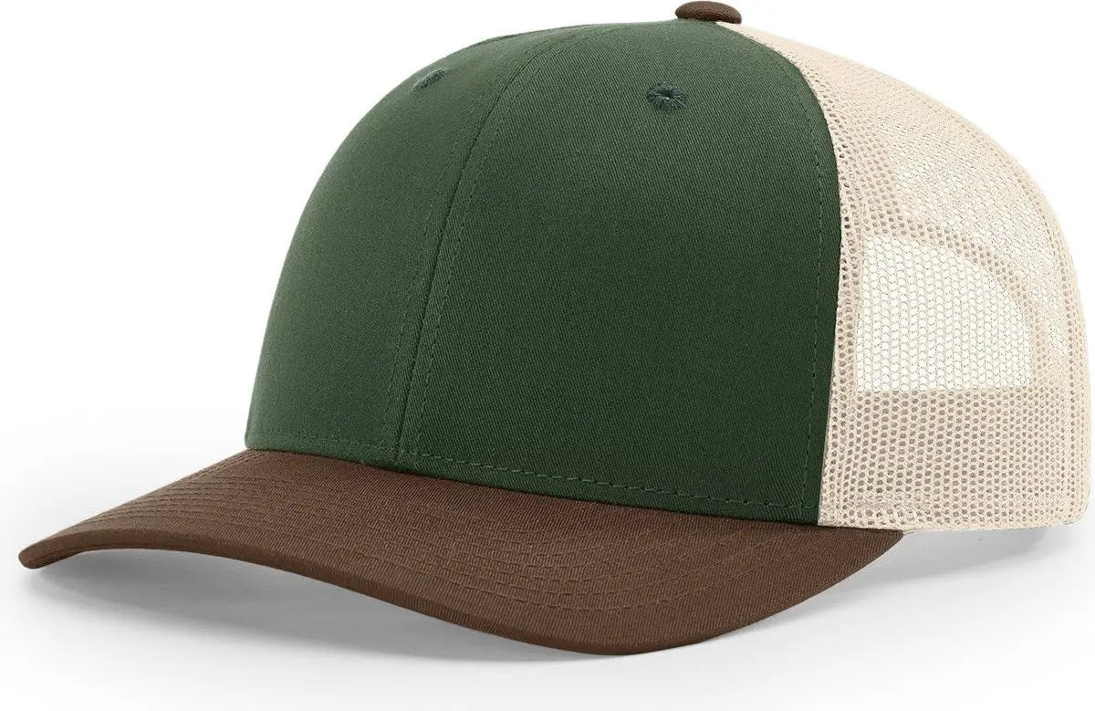 Richardson 112ltd Limited Trucker - Hunter Green Birch Chestnut - Green/birch/chestnut / Osfm