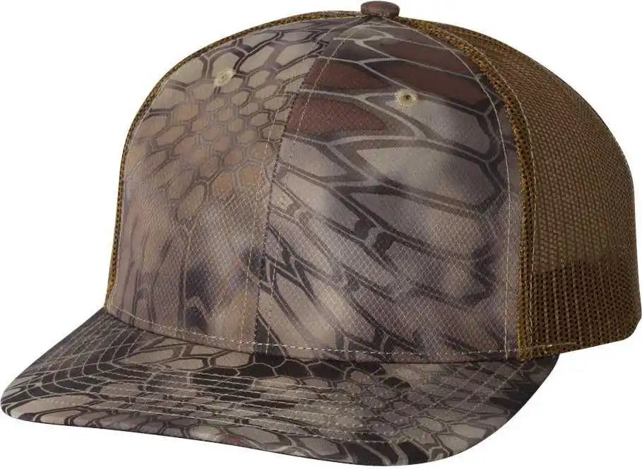 Richardson 112p Patterned Snapback Trucker Caps Kryptek Highlander Buck / Osfm