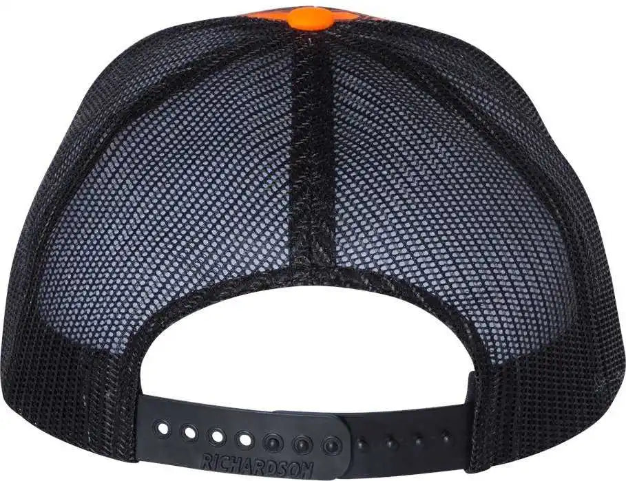 Richardson 112p Patterned Snapback Trucker Caps - Kryptek Inferno Black - Osfm