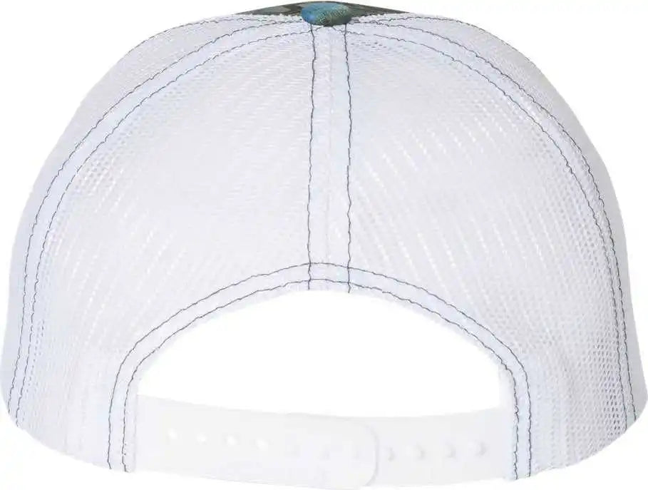 Richardson 112p Patterned Snapback Trucker Caps - Kryptek Neptune White - Osfm