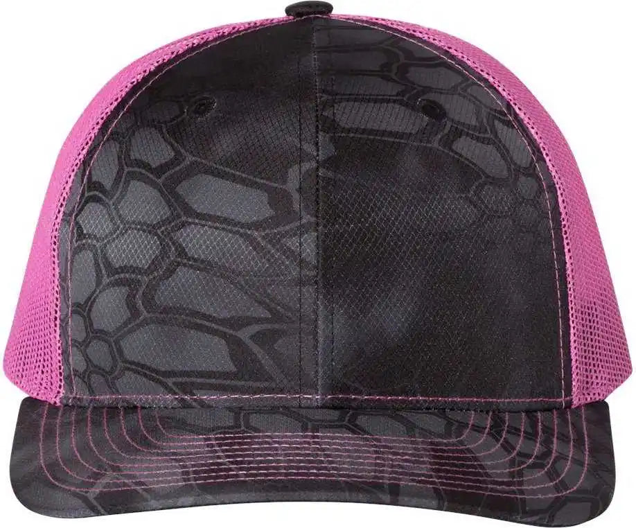 Richardson 112p Patterned Snapback Trucker Caps Kryptek Typhon Neon Pink / Sm