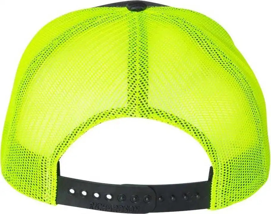 Richardson 112p Patterned Snapback Trucker Caps - Kryptek Typhon Neon Yellow - Osfm