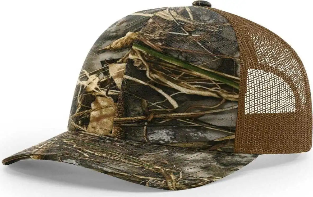 Richardson 112p Patterned Snapback Trucker Caps Realtree Max 7 Buck / Osfm