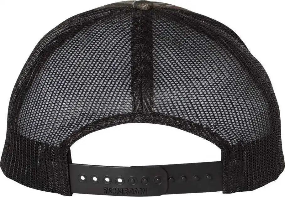 Richardson 112p Patterned Snapback Trucker Caps Realtree Original Black / Osfm