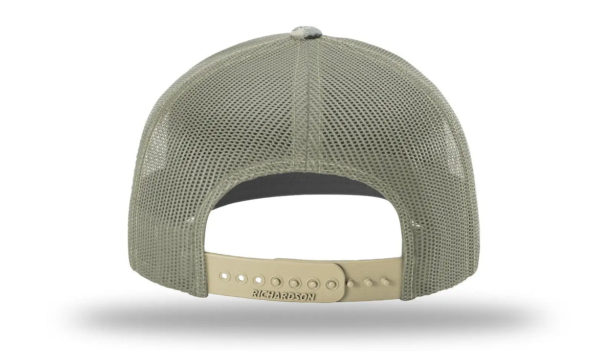 Richardson 112p Printed Trucker Cap - Digital Camo Light Green - Osfm
