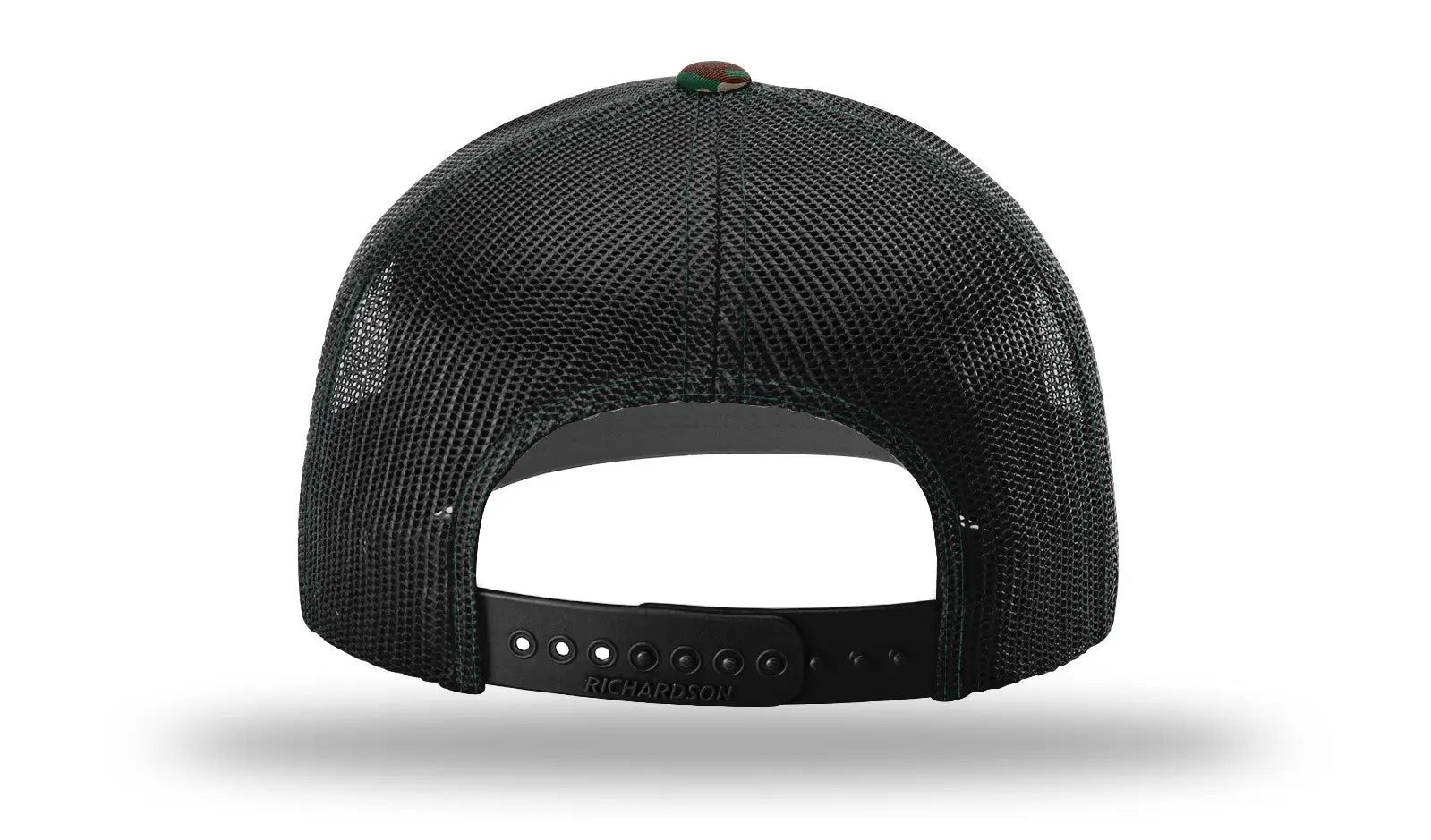 Richardson 112p Printed Trucker Cap - Green Camo Black