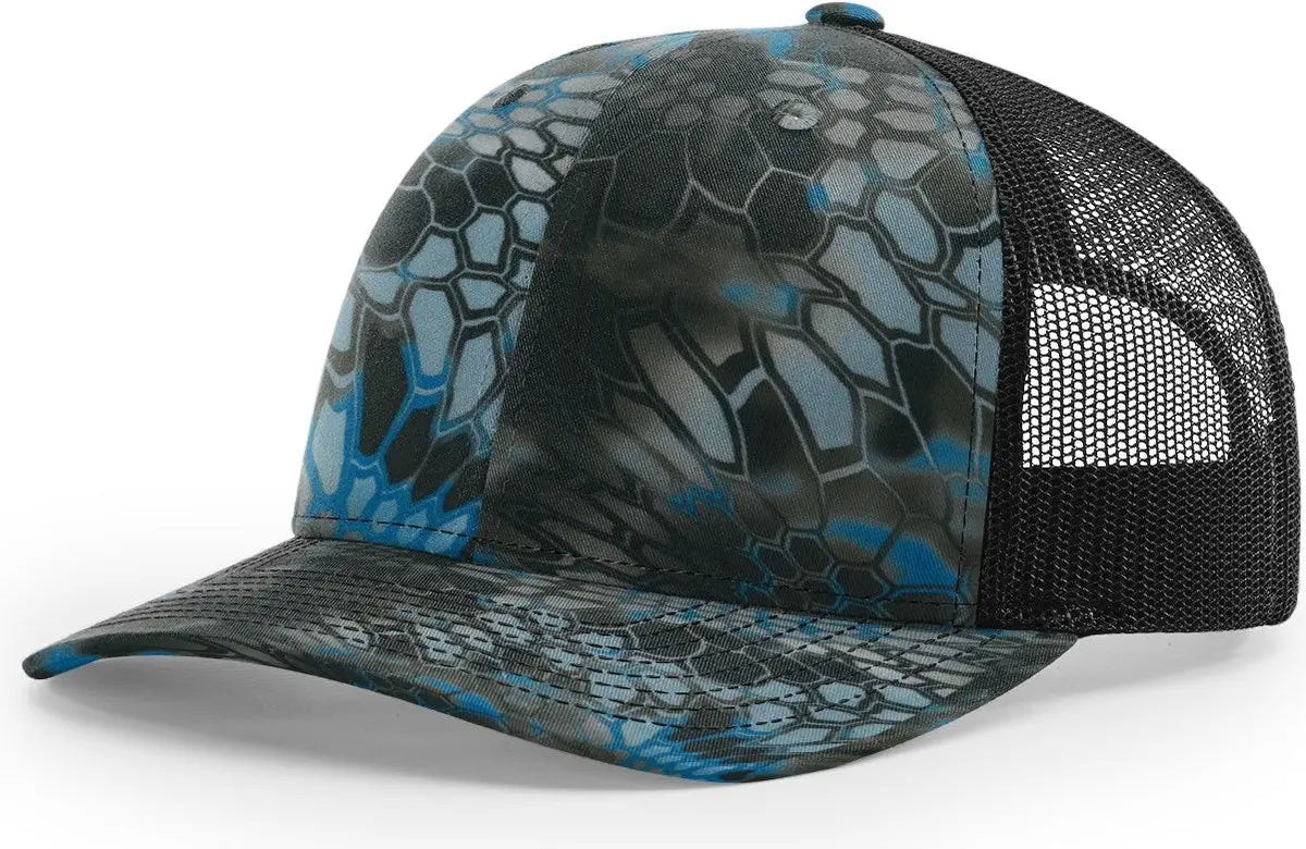 Richardson 112p Printed Trucker Cap - Kryptek Neptune Black