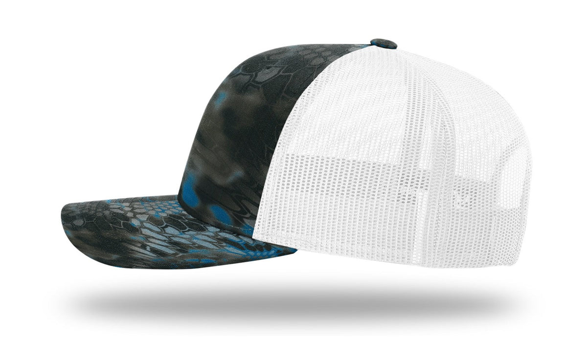 Richardson 112p Printed Trucker Cap - Kryptek Neptune White