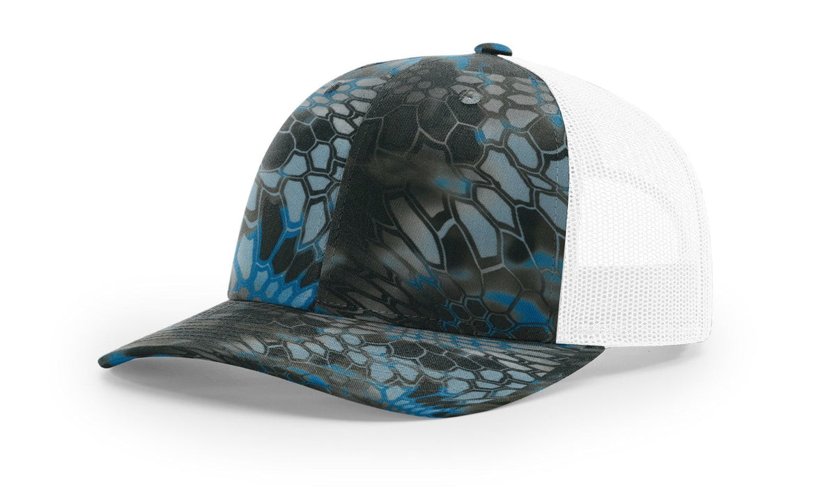Richardson 112p Printed Trucker Cap - Kryptek Neptune White