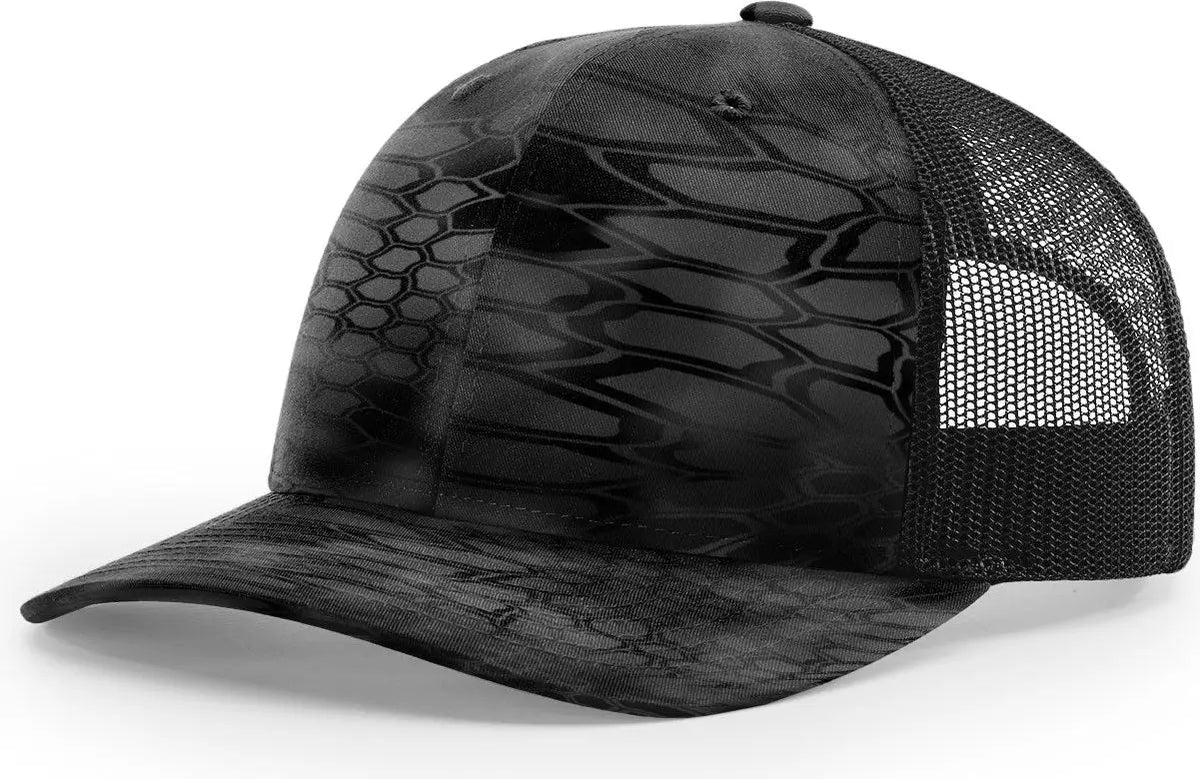 Richardson 112p Printed Trucker Cap - Kryptek Typhon Black
