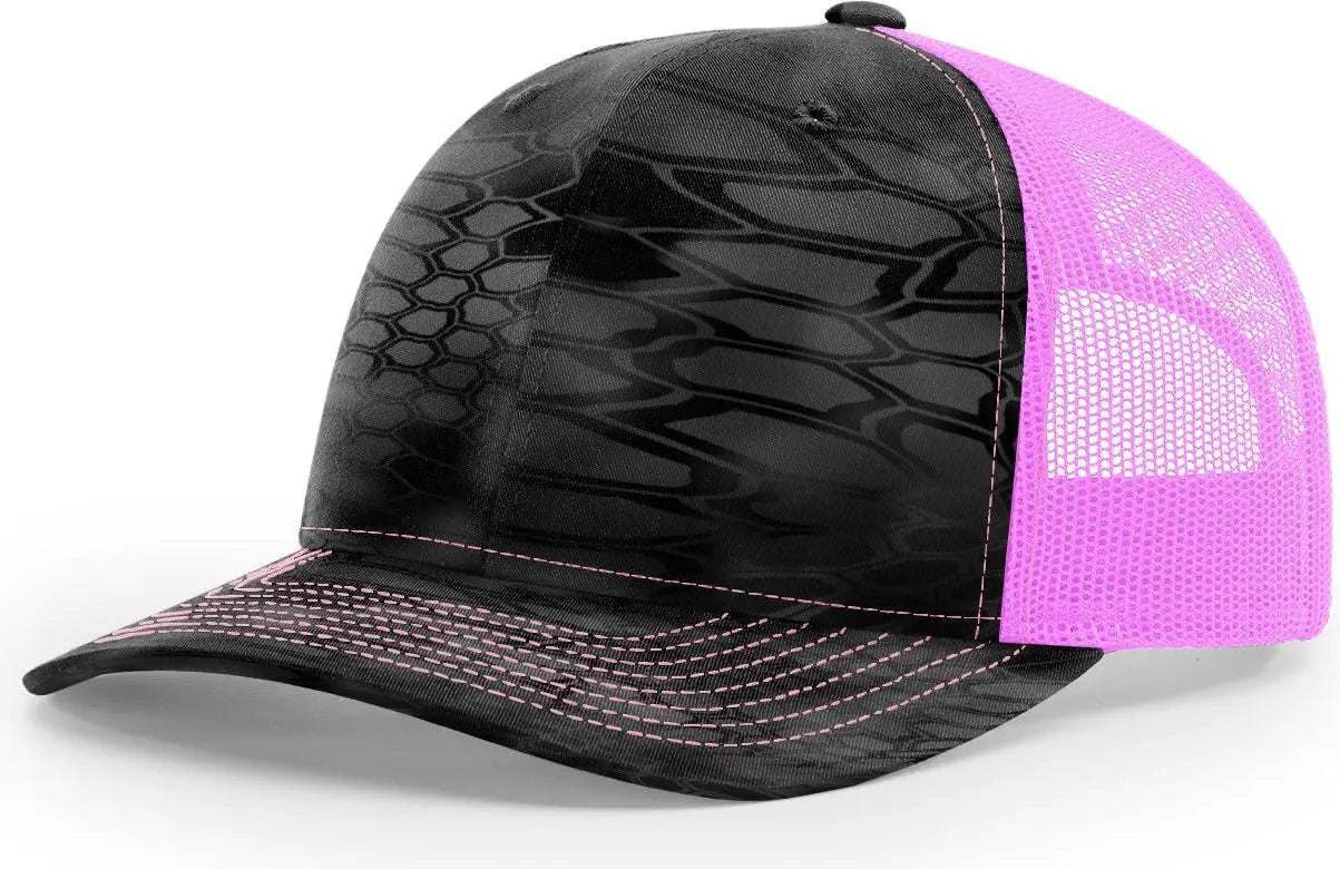 Richardson 112p Printed Trucker Cap - Kryptek Typhon Neon Pink - s