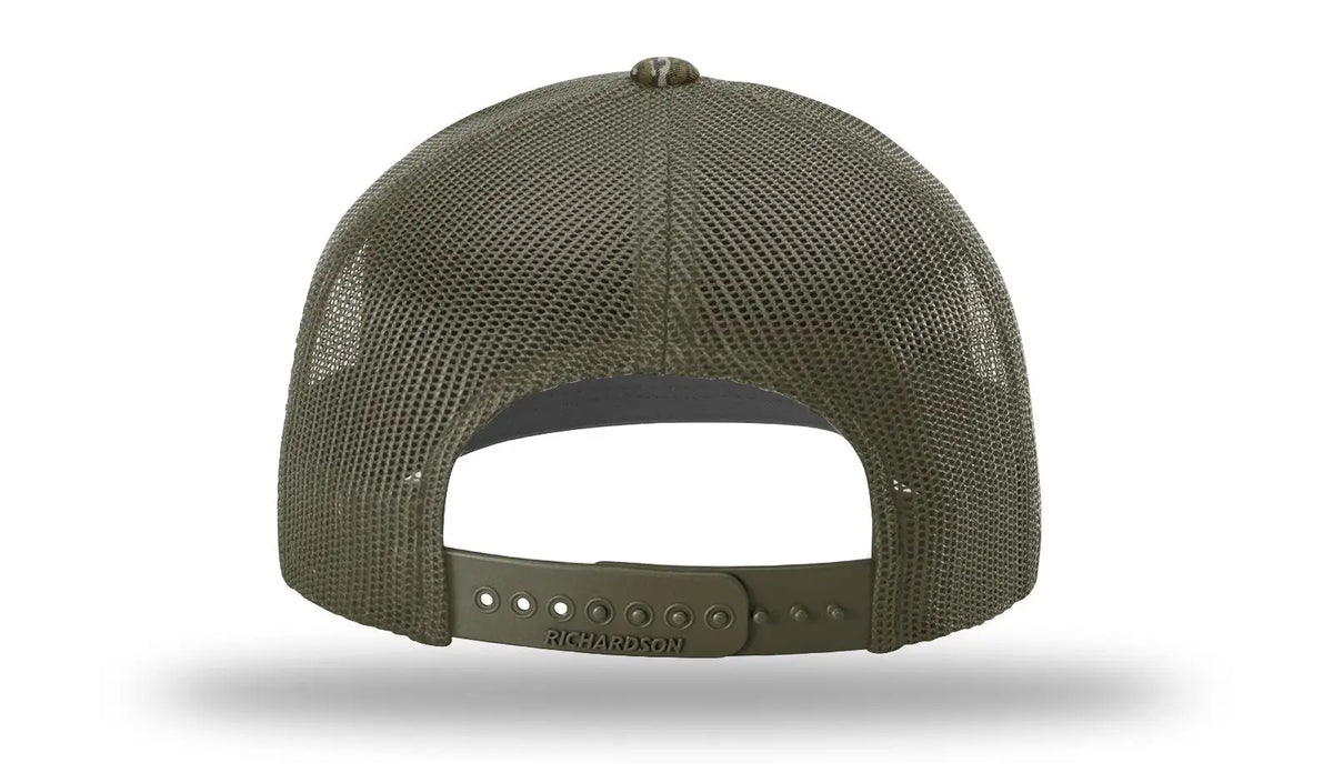 Richardson 112p Printed Trucker Cap - Mossy Oak Loden - Osfm