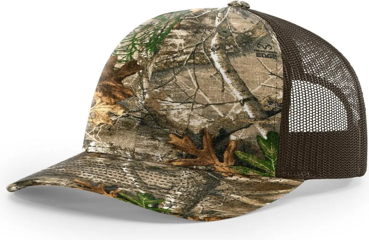 Richardson 112p Printed Trucker Cap - Realtree Edge Brown