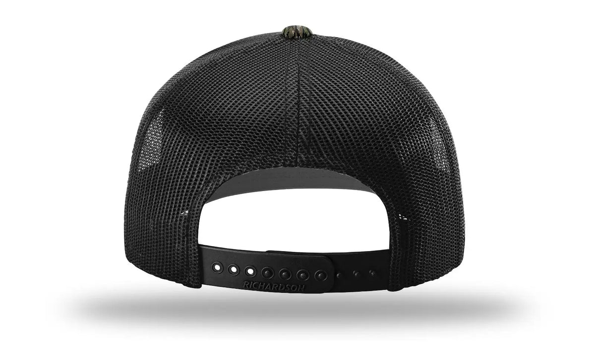 Richardson 112p Printed Trucker Cap - Realtree Original Black - Osfm