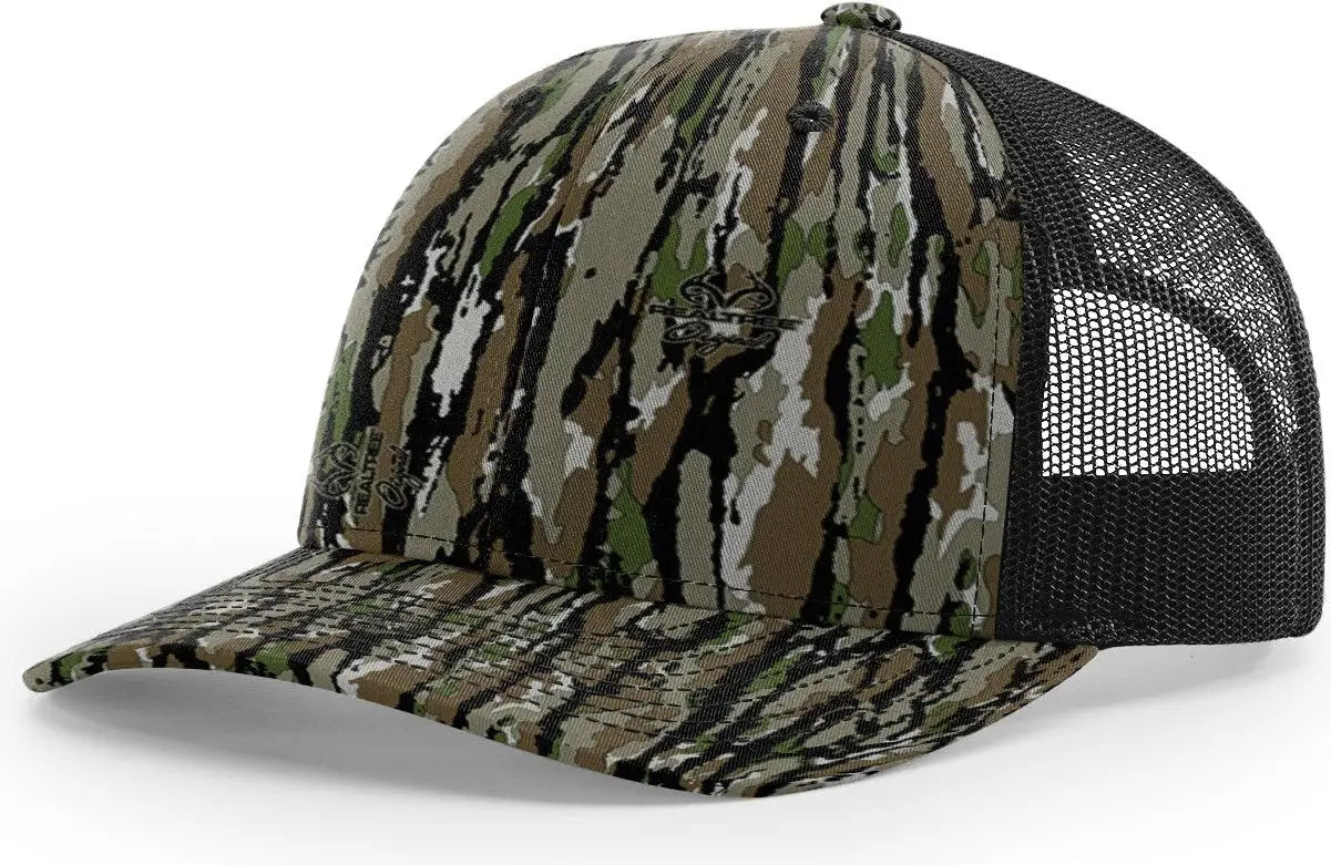 Richardson 112p Printed Trucker Cap - Realtree Original Black - Osfm