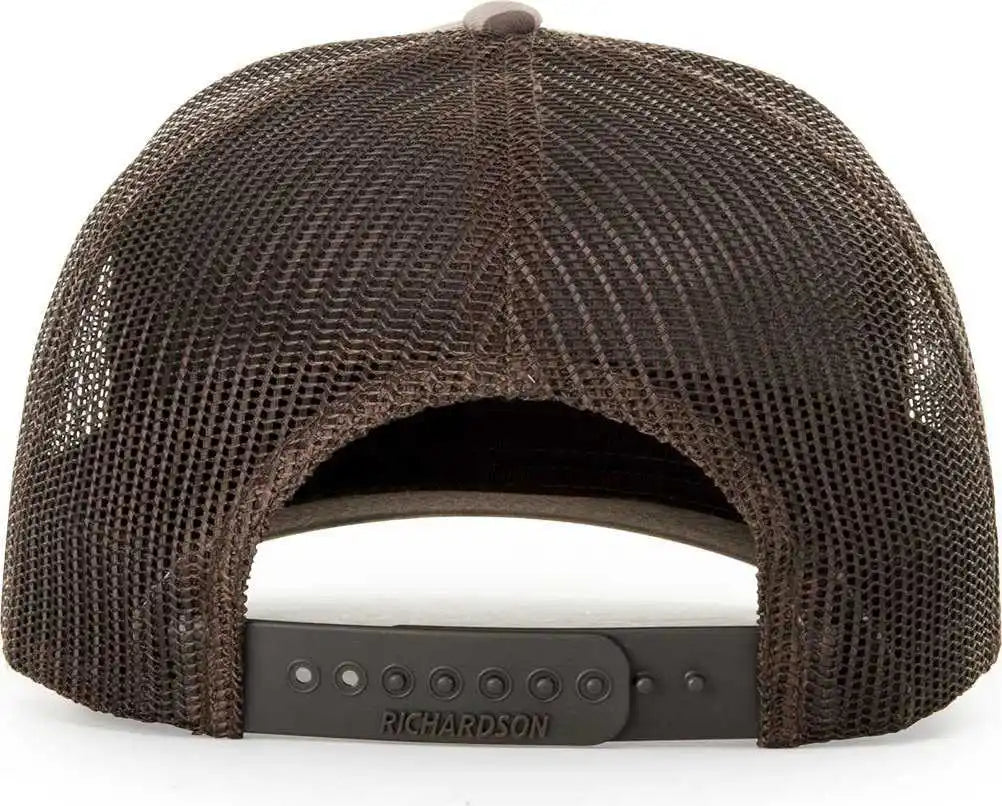 Richardson 112pfp 5 Panel Patterned Snapback Trucker Caps - Kryptek Typhon Black - Osfm