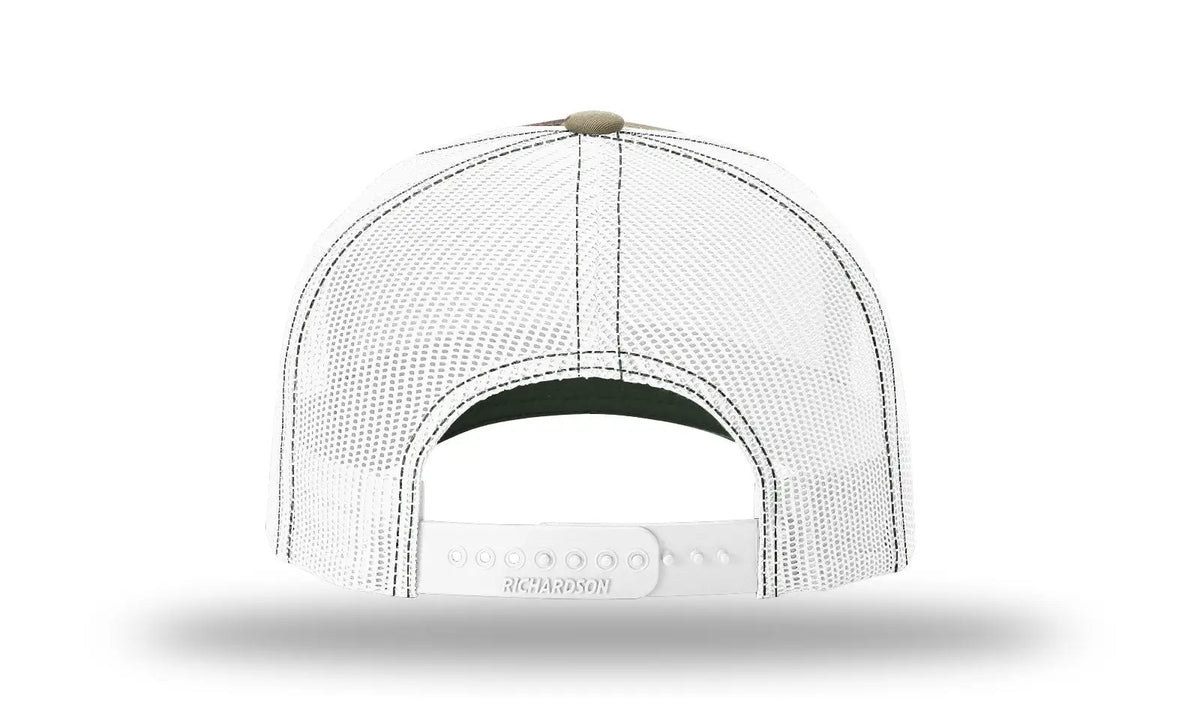 Richardson 112pfp Printed Five Panel Trucker Cap - Green Camo White - Osfm